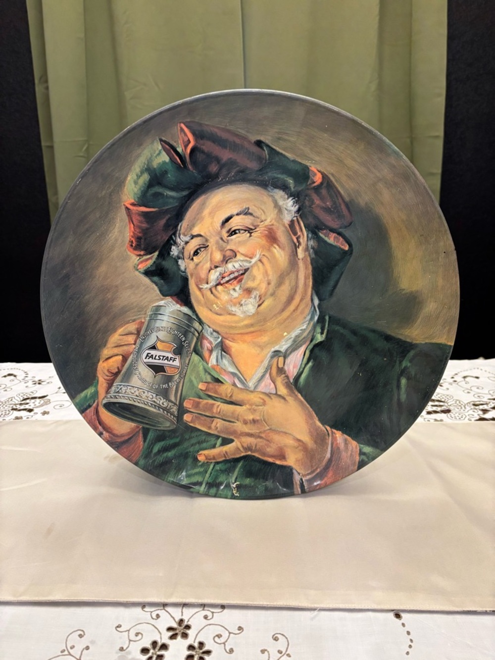 Set Of 2 VTG FALSTAFF WALL ADVERTISING TRAY 1971 REPRODUCTIONS PAIR 13851 11658